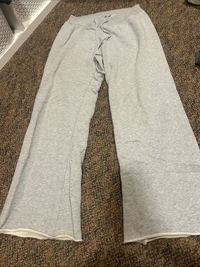 Brandy Melville Light Gray Kids Wide-Leg Sweatpants